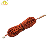 Harga Pabrik Sensor Termistor NTC Tembaga 10k 3450 Kabel Panjang Merah Kustom untuk Sensor Suhu