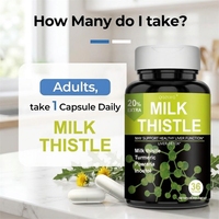 Milk Thistle Silymarin Marianum 16 Kapsul Detoksifikasi Hati & Dukungan Antioksidan Menutrisi Perut untuk Dewasa