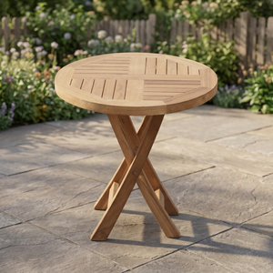 Solid Wood Round Dining <b>Table</b> <b>Foldable</b> Waterproof Eco-Friendly Durable Modern Minimalist Design Portable Home Furniture - Product Image 2
