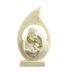 Figurine Rétro Sainte Famille Texture Grès Grande Résine Artisanat Noël Nativité Décoration <span class=keywords><strong>Vacances</strong></span> - Product Image 1