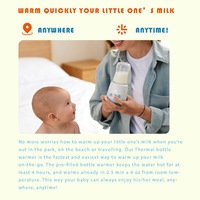 Mélangeur et chauffe-biberon portable pour bébé, nouveau design, 4 réglages de température, batterie au lithium intégrée, rechargeable