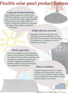 Panneau <span class=keywords><strong>solaire</strong></span> flexible mono ETFE sans cadre 110W série 4*9, idéal pour les toits de camping-cars, les balcons, les tentes, etc. – Vente chaude usine. - Product Image 6