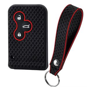 Porte-clés pour Renault <span class=keywords><strong>Scenic</strong></span> Clio Logan Megane <span class=keywords><strong>2</strong></span> 3 Koleos, <span class=keywords><strong>2</strong></span> pièces, étui pour clé de voiture à 3 boutons - Product Image 1