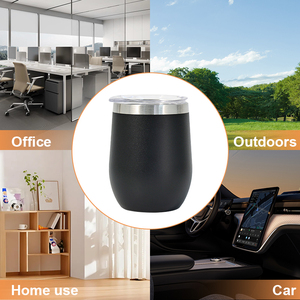 Gobelet isotherme en acier inoxydable à double paroi de 12 oz, tasse colorée avec logo personnalisé pour le <span class=keywords><strong>camping</strong></span> - Product Image 3