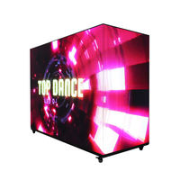 Stand de DJ mobile portable P2.5 pour intérieur, bar, réception, scène de danse incurvée, exposition, présentoir