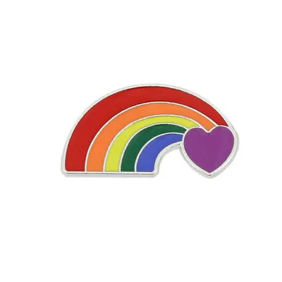 สร้างสรรค์หัวใจสีรุ้งธงเคลือบ Pins รักคือความรักรูปแบบท่าทาง LGBT Brave กระเป๋า Lapel ป้ายของขวัญเครื่องประดับ