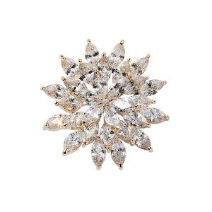 XILIANGFEIZI Designer <strong>Brooch</strong> Popular Brands Vintage Zircon Crystal Jewelry Corsage Women Wedding <strong>Saree</strong> Flower <strong>Brooches</strong> - Product Image 2
