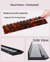 En stock : Règle-poussoir magnétique en acrylique transparent pour Mahjong américain, support de mesure de 17,5/20 pouces, ensemble de 4 pièces, tige durable