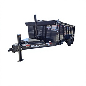 Remolque Volquete Hillcrest 7x16 de 17.6K y 3 Toneladas, Eje Doble Tándem, Negro, Equipo Agrícola de Alta Seguridad, 1 Año de Garantía - Product Image 1
