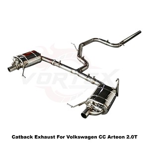 ระบบท่อไอเสียแบบมีวาล์ว Vortex Direct Fit SS304 ขัดเงาแบบกระจก สำหรับรถยนต์ Volkswagen CC Arteon 2.0T ประสิทธิภาพสูง เชื่อมด้วยเทคนิค TIG - Product Image 3