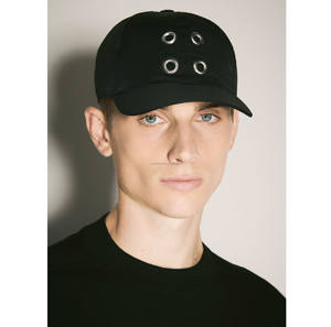 Casquette de baseball unisexe DRKSHDW en noir avec quatre œillets réglables en métal, œillets avant, casquette de baseball pour femmes et hommes - Product Image 2