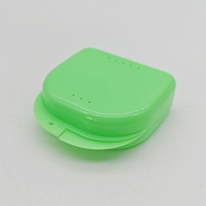 Denture <b>Case</b> Small Plastic With Holes For Dental Orthodontic Braces <b>Retainer</b> Storage Home Use - Product Image 1