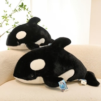 Pabrik OEM ODM Grosir Mainan Boneka Orca Hitam Putih Kawaii, Boneka Paus Pembunuh Lembut untuk Hadiah Anak-Anak, Dekorasi Rumah dan Kamar