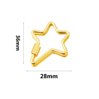 Mousqueton en laiton en forme de cœur, crochet de verrouillage, vis, fermoirs de bijoux pour bricolage créatif, chaînes tendance, pendentif, fabrication de fournitures