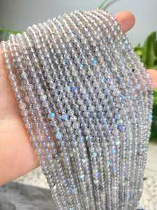 Perles de pierres précieuses rondes lisses en labradorite naturelle de qualité AAA, 2 mm, 3 mm, 4 mm, 6 mm, perles en vrac pour la fabrication de bijoux, vente en gros - Product Image 5