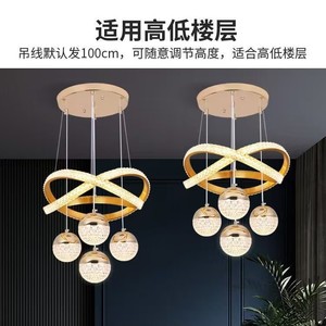 โคมไฟ LED แบบมินิมอลสมัยใหม่ ทรงกลม หลายหัว ควบคุมด้วยระบบสัมผัส สำหรับห้องนั่งเล่น ห้องนอน ไฟตกแต่งบ้าน - Product Image 2
