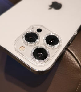 ฟิล์มกระจกเลนส์กล้องป้องกันหน้าจอสำหรับ iPhone 14 Pro Max เลนส์กลิตเตอร์ฝาครอบเต็มกระจกอลูมิเนียมสูง - Product Image 4