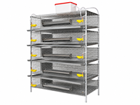 Cage à cailles de type H à 6 niveaux pour plus de 500 oiseaux, équipement d'élevage avicole avec système d'alimentation et d'abreuvement, fabriqué en Chine