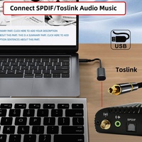 Adaptateur USB C vers Toslink femelle, câble à fibre optique haute fidélité, gaine en PVC pour smartphone, ordinateur portable, tablette, gadgets