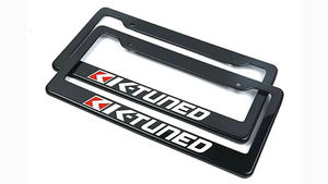 Marco de plástico ABS personalizado <span class=keywords><strong>para</strong></span> matrícula de coche, marco de Metal <span class=keywords><strong>para</strong></span> placa de matrícula, de aluminio blanco, sublimación - Product Image 4