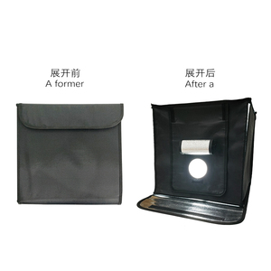 Mini boîte à photos portable de 40cm, tente de prise de vue assemblée en studio, cube de lumière douce à LED avec arrière-plans de photographie - Product Image 2