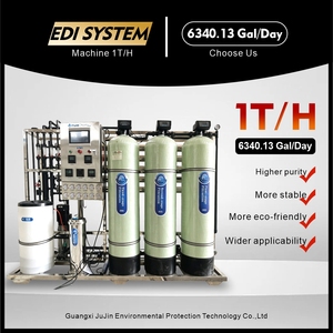 Sistema de Tratamiento de Agua Ultrapura EDI de Acero Inoxidable JuJin de 1 Tonelada, Purificación RO+EDI para 1000 LRO, 380V - Product Image 6