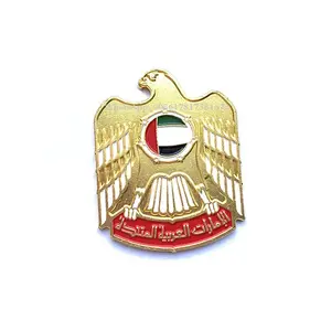 Ready Stock Iron Die -casting Metal UAE Falcon Brooch UAE National Day Badge Lapel Pins