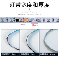 Lampu Strip LED RGB WS2811 24V Pengubah Warna Gradasi, IC Kontrol Eksternal SM16703, Lampu Strip Fleksibel SMD Warna Penuh