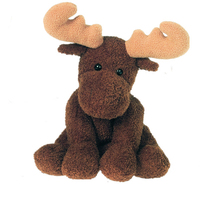 Peluche Élan Réaliste Douce et Moelleuse, Mascotte de Noël, Poupée Animale