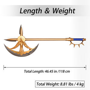 Popolare 118cm 4kg sette peccati capitali del <span class=keywords><strong>peccato</strong></span> di orgoglio del leone arma Escanor ascia divina per la collezione Cosplay - Product Image 5