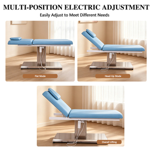 Lit de massage électrique pour cils et esthétique, couleurs personnalisées, revêtement en PU, angle de dossier réglable, luxe haut de gamme, pour tatouages, spas et salons - Product Image 4