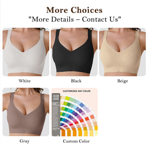 Custom Logo Womens <strong>Wireless</strong> Jelly <strong>Bra</strong> Plus Size Seamless <strong>Bras</strong> Full Coverage <strong>Push</strong> <strong>up</strong> <strong>Bra</strong> - Product Image 4