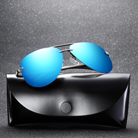 Lunettes de soleil polarisées pour hommes, monture métallique tendance, double pont, pour hommes et femmes, idéales pour la conduite en extérieur