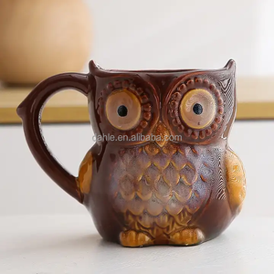 Simple Style 3D <strong>Owl</strong> Morning Ceramic <strong>Coffee</strong> <strong>Mug</strong> or Tea Cup - Product Image 6