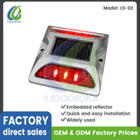 En stock : Balise routière LED solaire en aluminium LS-02, étanche IP68, capacité de charge de 20 tonnes, pour allées et parkings