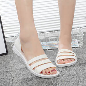 Nouvelle mode femmes sandales confortables été nouvelle couleur bonbon femmes chaussures mignonnes Peep Toe chaussures d'extérieur femme chaussures plates - Product Image 6