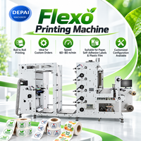 Mesin Cetak Flexo Roll to Roll 60 hingga 80 Meter Per Menit untuk Pencetakan Label Kertas dan Film Plastik