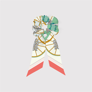 <span class=keywords><strong>Euto</strong></span> Style Bedruckte Haargummis Maßgefertigte Designer Luxus Imitat-Seide Haarbänder Haarband für Frauen - Product Image 3