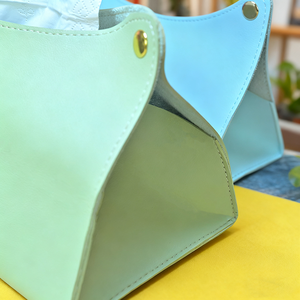 Distributeur de papier personnalisé style nordique simple, boîte à mouchoirs moderne en cuir PU, organiseur de bureau, vente en gros pour la maison, le bureau et la décoration de voiture - Product Image 3