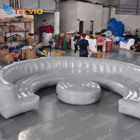 Canapé gonflable publicitaire pas cher en forme de S pour fêtes, chaise gonflable circulaire d'extérieur
