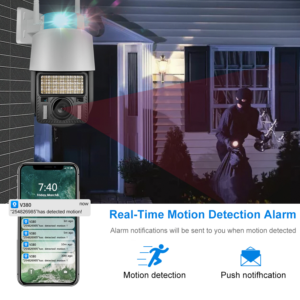 Buy LED Warning Light Alarm Ptz Camera
