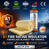Rouleau d'isolation acoustique en fibre de verre ASTM E84 C665 pour l'Amérique du Nord, laine de verre R13 de 3,5 pouces pour les murs de bâtiments métalliques en Amérique