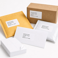 Étiquettes d'expédition personnalisées imperméables pour courses, autocollantes, avec codes-barres, pour colis e-commerce, enveloppes postales en papier