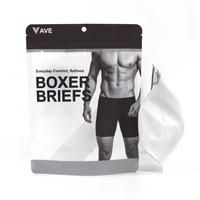 Pochette Ziplock Auto-Adhésive Personnalisée en Plastique Mat Refermable avec Fenêtre pour Emballage de Sous-Vêtements Masculins