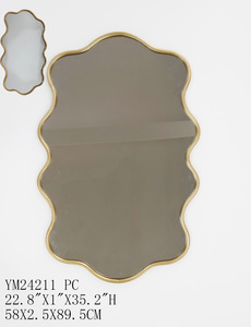 Miroir mural rectangulaire en fer avec <span class=keywords><strong>cadre</strong></span> en métal et <span class=keywords><strong>verre</strong></span> Art Déco, épaisseur 5 mm, pour usage décoratif - Product Image 2
