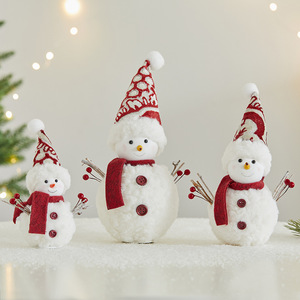 Figura Decorativa de Muñeco de Nieve Navideño Hecha a Mano y Ecológica, Muñeco de Espuma para Decoración de Ventanas y Mejora del Ambiente Festivo - Product Image 4