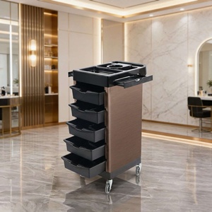 Multifunctional Modern 5-Tier Heavy-Duty Durable Stainless Steel 4-Wheel Mobile Beauty Storage Cart Salon Trolley - Product Image 6