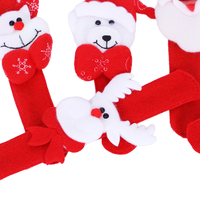 Bracelet en tissu réutilisable non toxique CHUANGXINYI pour enfants, avec anneau à pression, décorations lumineuses en peluche de dessin animé, cadeau de Noël 20x3cm