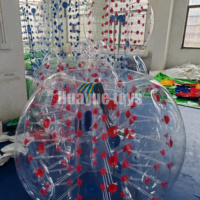HUAYUE Extérieur 1.2m/1.5m PVC Bulle Football Interactif Transparent Gonflable Corps Boule Pare-chocs