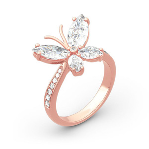 Anello Nuziale a Farfalla per Donne, Stile Sposa Europeo e Americano, Elegante Gioiello da Dito alla Moda - Product Image 4